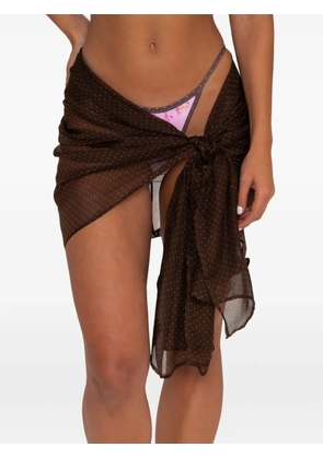 FAE SWIM polka-dot sarong - Brown