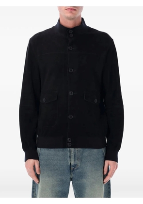 Sword button pocket biker jacket - Black