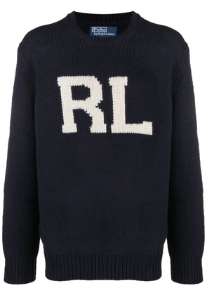 Polo Ralph Lauren intarsia knit logo wool jumper - Blue