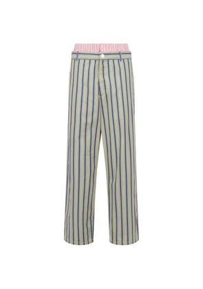 Marni striped wide-leg trousers - Blue