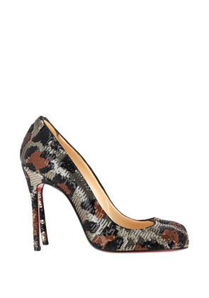 Christian Louboutin Pre-Owned Fifi sequins animal print pumps - Black