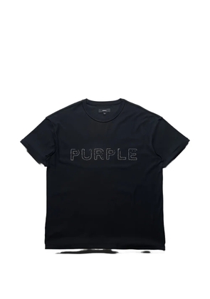Purple Brand Studded logo T-shirt - Black