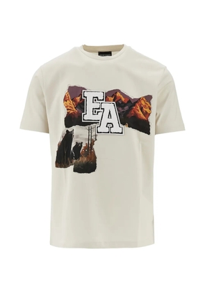 Emporio Armani graphic crewneck T-shirt - Neutrals