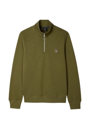 PS Paul Smith zip Zebra-logo sweatshirt - Green