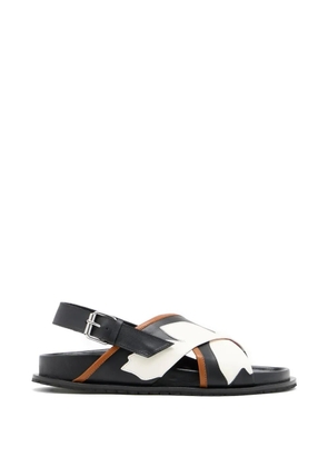 Plan C criss cross-strap sandals - Black