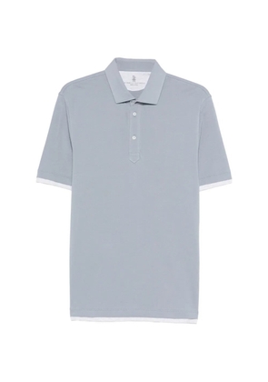 Brunello Cucinelli buttoned short-sleeve polo shirt - Blue
