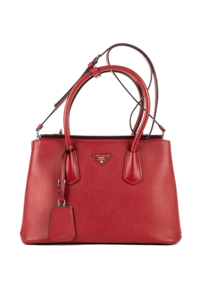 Prada Pre-Owned saffiano-leather logo-detail tote bag - Red