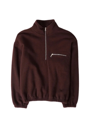 Rier zip-neck polo top - Brown