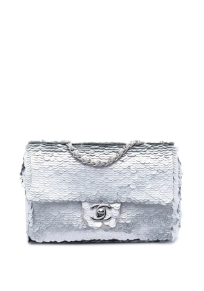CHANEL Pre-Owned 2012 Small Paillettes Sequin Single Flap crossbody bag - Silver