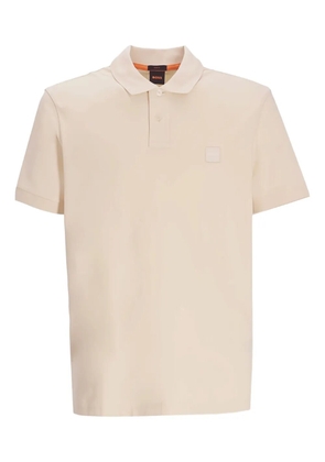 BOSS Passenger logo-patch polo shirt - Yellow