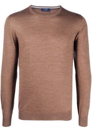 Barba fine-knit crew-neck jumper - Brown