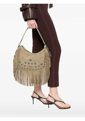 La Carrie fringe studded shoulder bag - Green