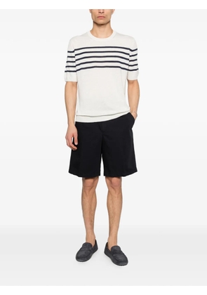 Gran Sasso striped round-neck T-shirt - White