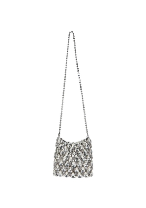 Self-Portrait crystal-embellishment cross-body bag - Silver