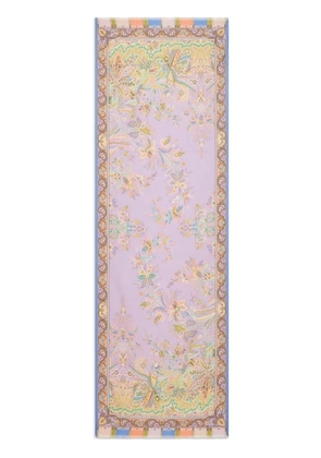 ETRO floral paisley-print scarf - Purple