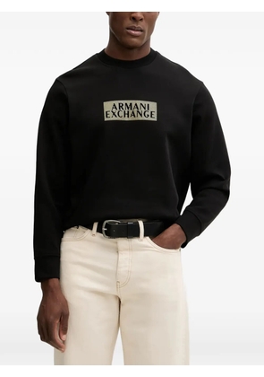 Armani Exchange logo-print crew-neck sweatshirt - Black