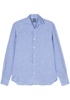 Barba long-sleeve linen shirt - Blue