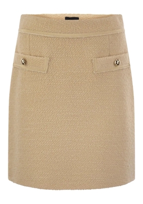 Fay bouclé mini skirt - Neutrals