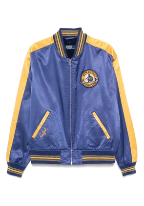 Polo Ralph Lauren logo-patch bomber jacket - Blue