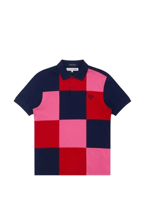 Comme Des Garçons x Fred Perry patchwork-design polo shirt - Blue