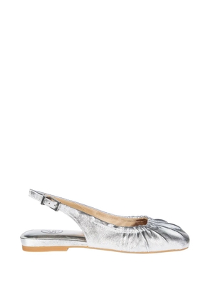 Ash Bibi ruched slingback pumps - Silver
