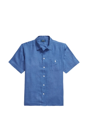 Polo Ralph Lauren embroidered pocket linen shirt - Blue