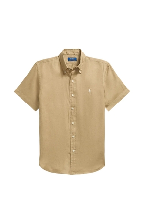 Polo Ralph Lauren embroidered custom linen shirt - Neutrals