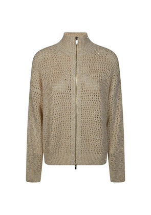 Max Mara zip cardigan - Neutrals