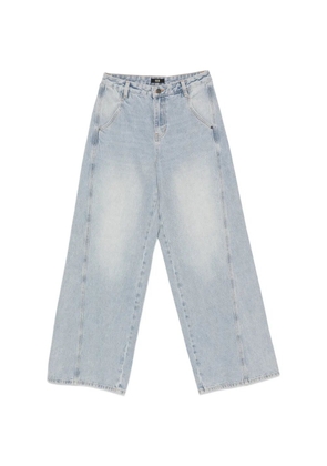 Eleh button-fastening wide-leg jeans - Blue