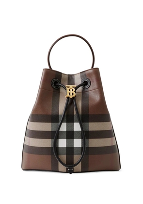 Burberry small TB leather bucket bag - Brown