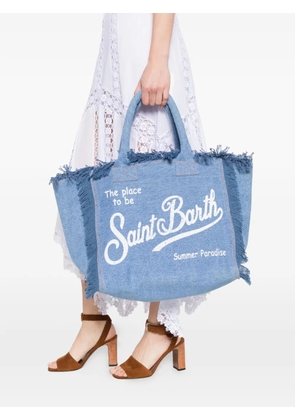 MC2 Saint Barth frayed-detail tote bag - Blue