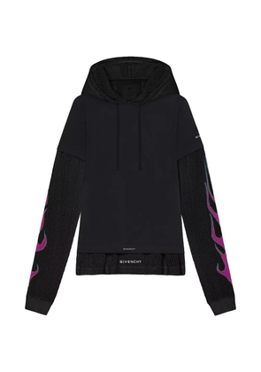 Givenchy flame print hoodie - Black