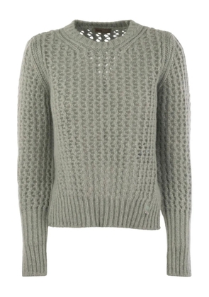 Herno open-knit crew-neck sweater - Green