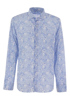Fedeli floral-print shirt - Blue