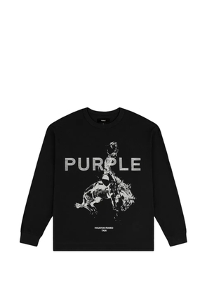 Purple Brand Houston Rodeo long-sleeve riding T-shirt - Black
