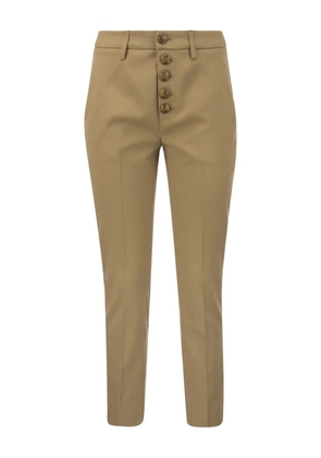 DONDUP Carmen buttoned trousers - Brown