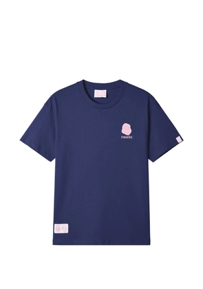 FINGERCROXX logo-appliqué T-shirt - Blue