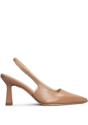Anna F. 65mm leather pumps - Brown