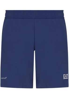 Ea7 Emporio Armani logo-print bermuda shorts - Blue