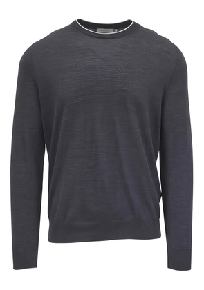 Canali trim-detail sweater - Grey
