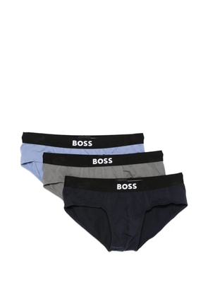 BOSS logo briefs (set of three) - Blue