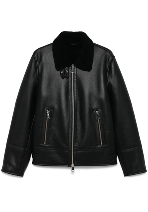 DONDUP shearling-collar jacket - Black