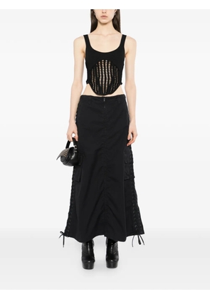 Balenciaga cargo drawstring skirt - Black