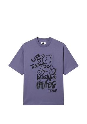 izzue bear-graphic T-shirt - Purple