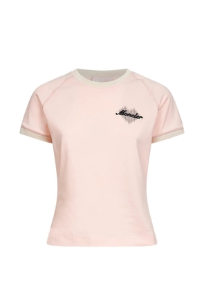 Moncler heart-print ribbed T-shirt - Pink