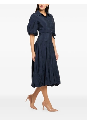 Cinq A Sept Daliah puff-sleeve belted midi dress - Blue