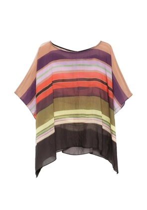 Marina Rinaldi Pmragape striped top - Neutrals