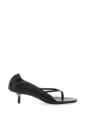 Jacquemus gathered leather sandals - Black