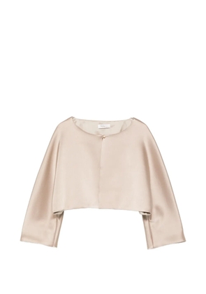 Fely Campo broad-sleeve crop jacket - Neutrals