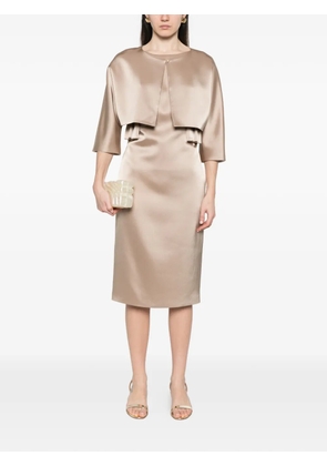 Fely Campo broad-sleeve crop jacket - Neutrals